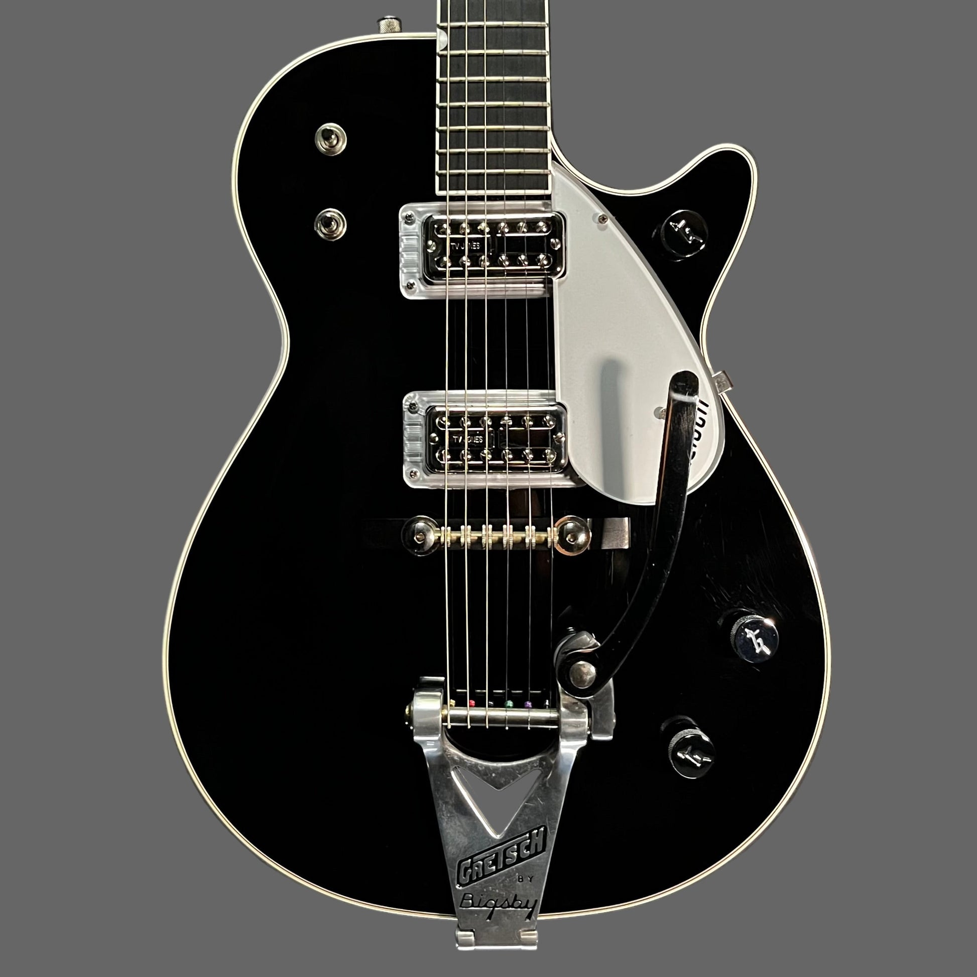 Front of Used 2011 Gretsch G6128T Duo Jet Black w/Bigsby w/Case TFW2662