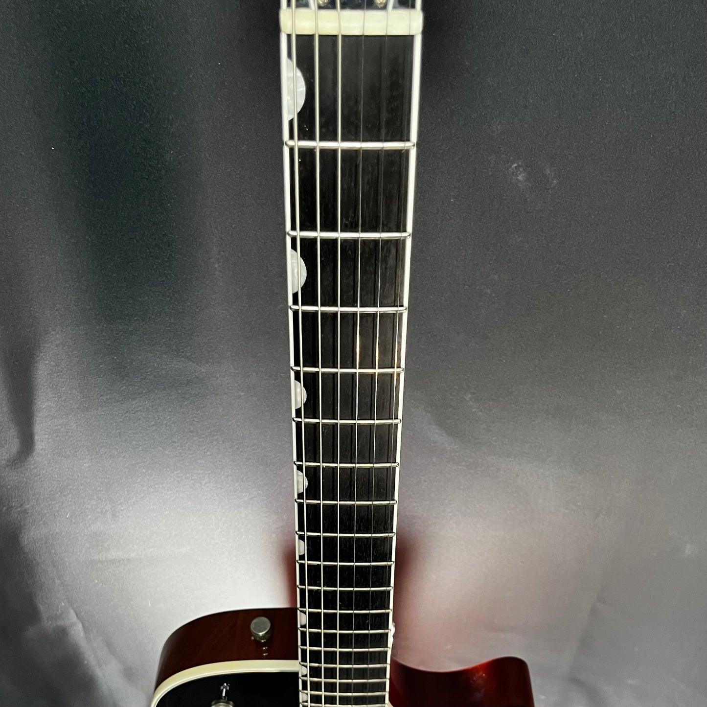 Fret board of Used 2011 Gretsch G6128T Duo Jet Black w/Bigsby w/Case TFW2662