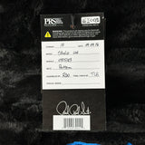 PRS Guitars label on a guitar with text and branding.