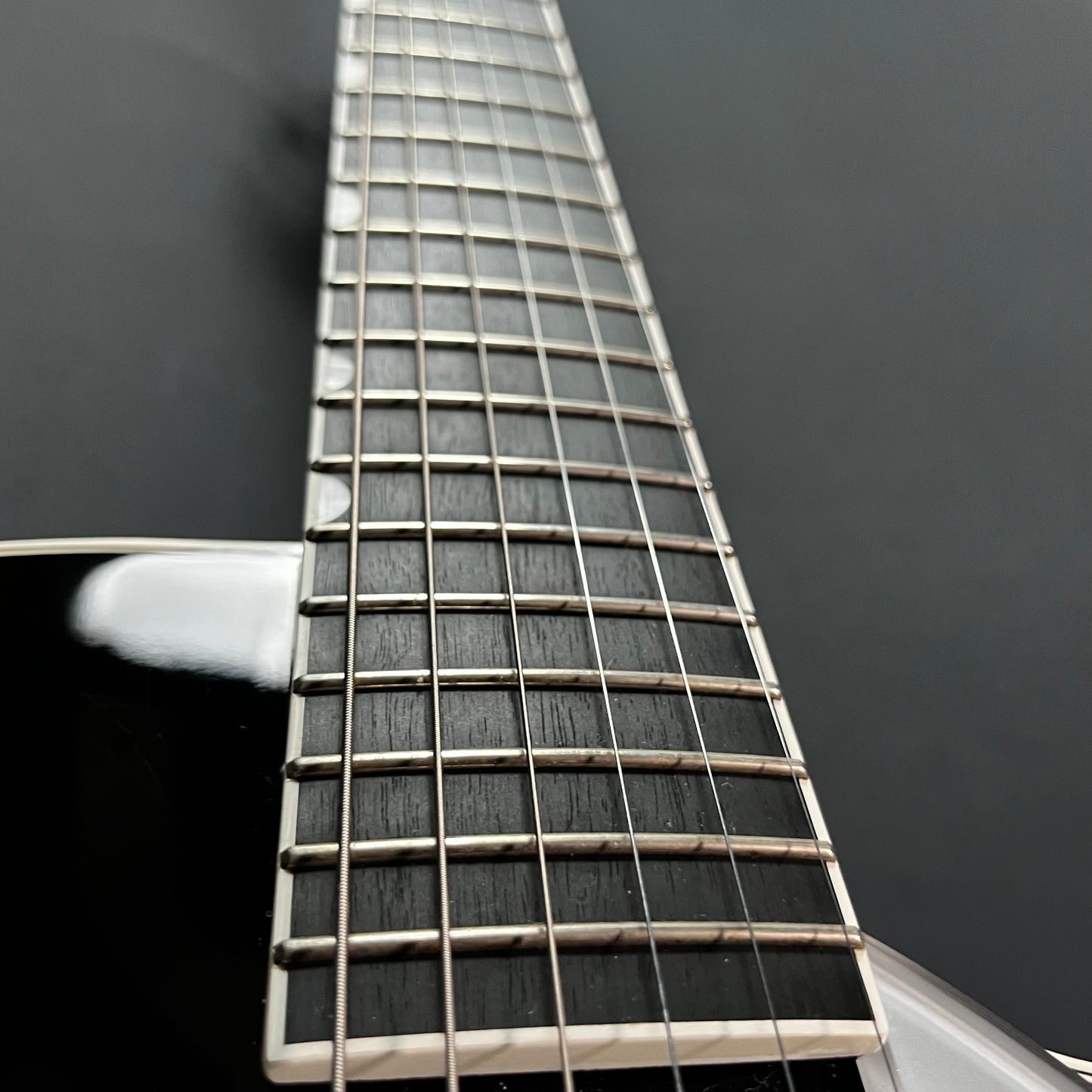 Fret board of Used 2011 Gretsch G6128T Duo Jet Black w/Bigsby w/Case TFW2662