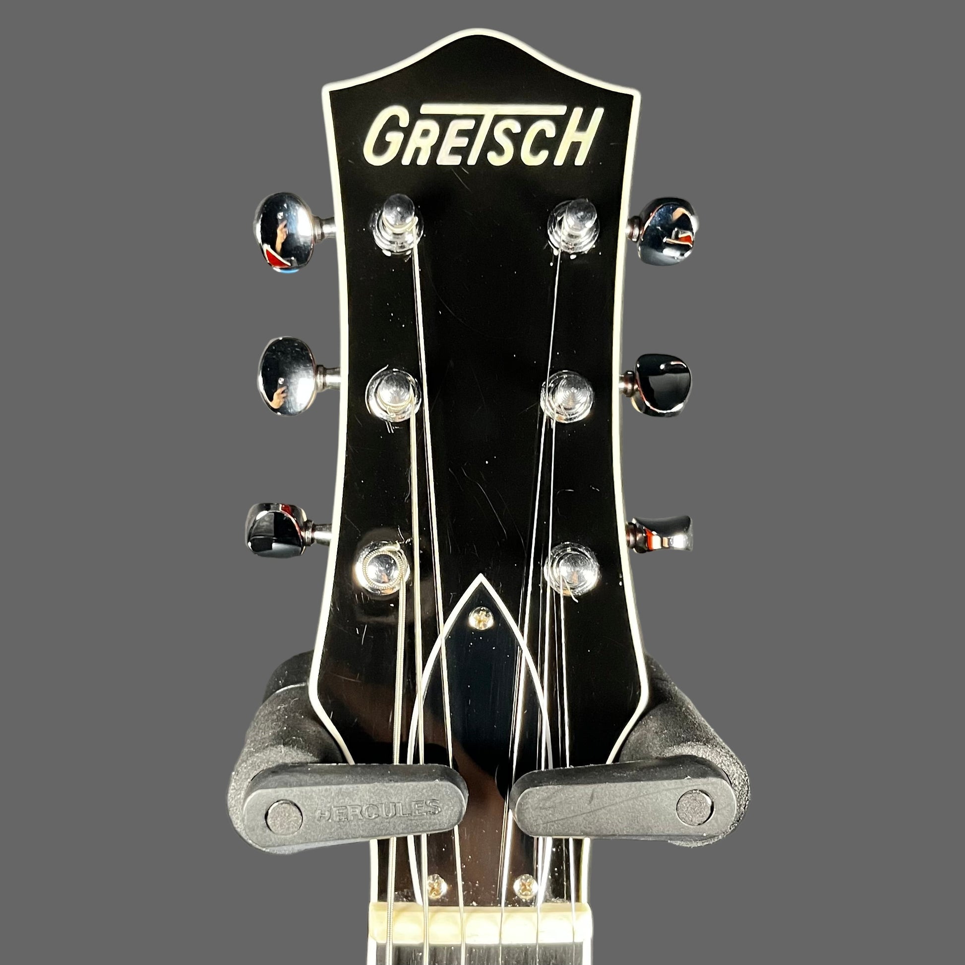 Headstock of Used 2011 Gretsch G6128T Duo Jet Black w/Bigsby w/Case TFW2662