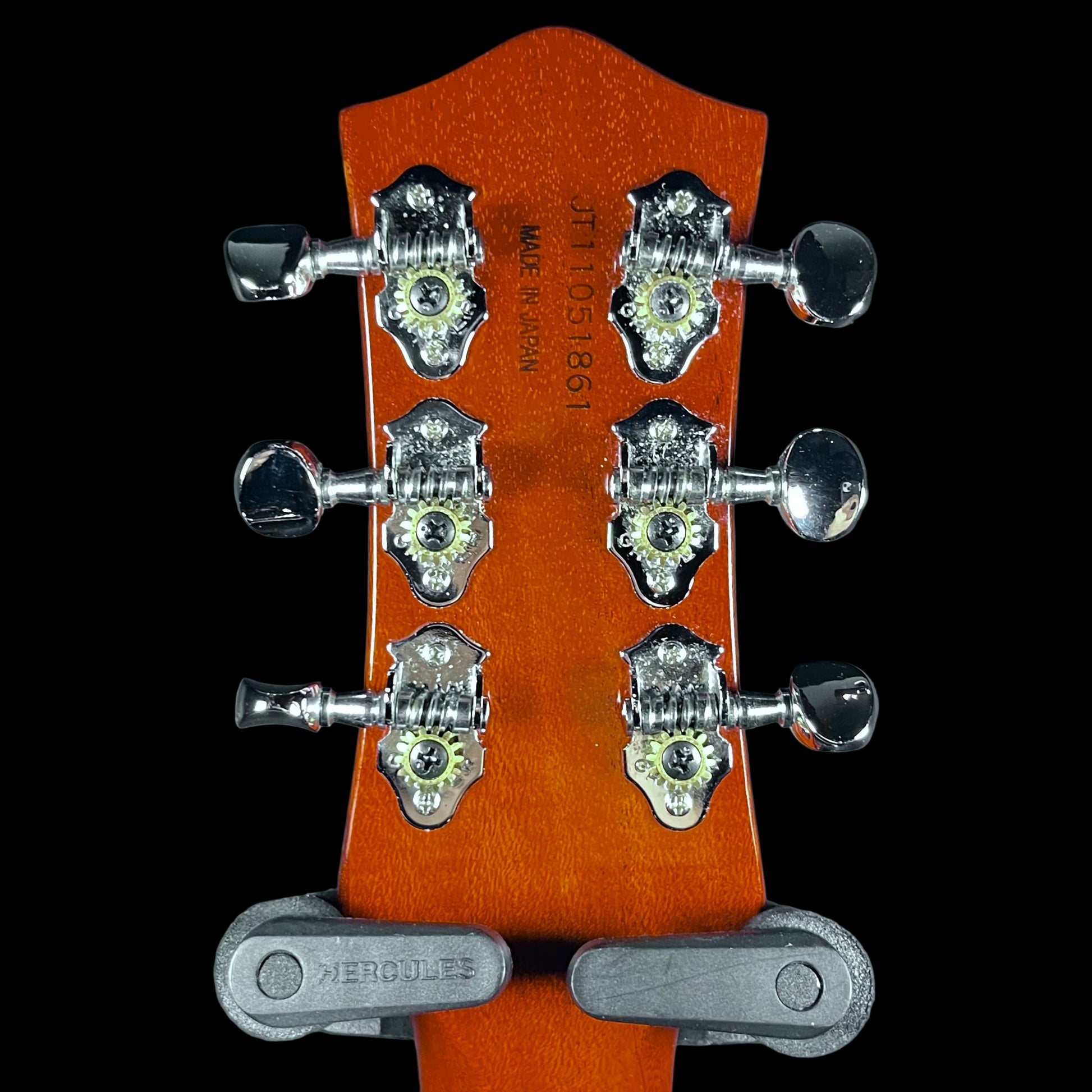 BAck of headstock of Used 2011 Gretsch G6128T Duo Jet Black w/Bigsby w/Case TFW2662