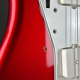 Dent on body of Used Fender CIJ JM-62 Jazzmaster Candy Apple Red.