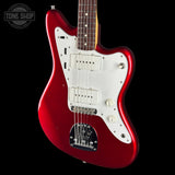Front angle of Used Fender CIJ JM-62 Jazzmaster Candy Apple Red.