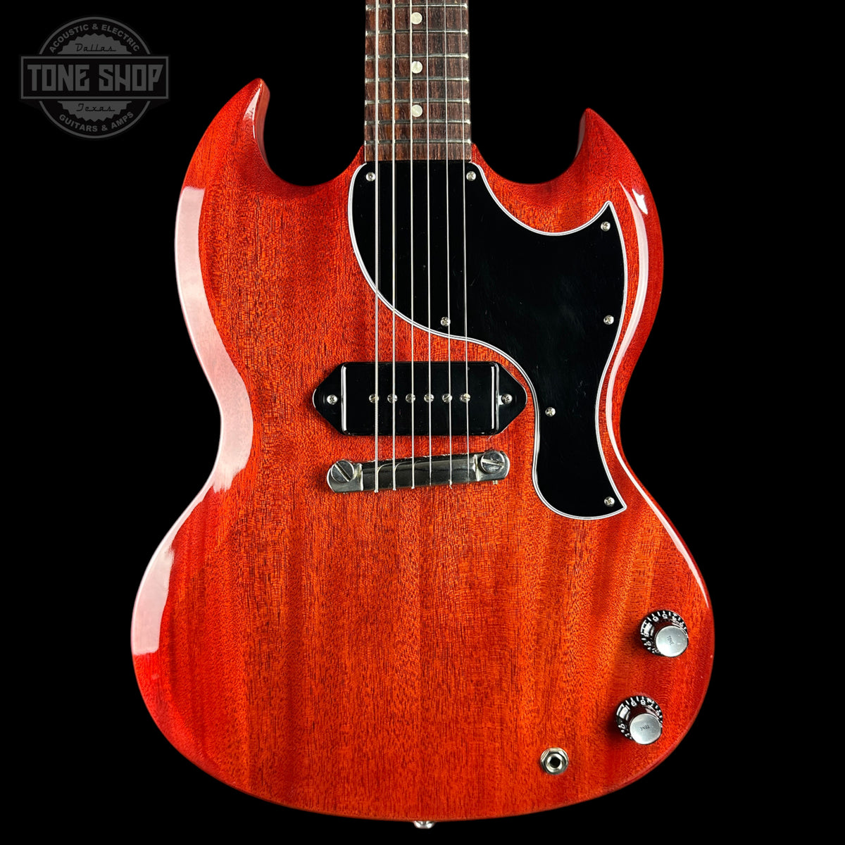 Front of Used 2019 Gibson SG Junior Cherry.