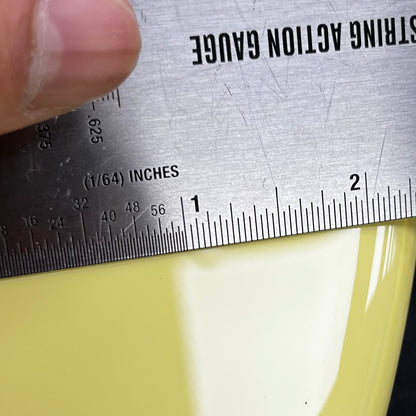 Ding on front of Used 2014 Fender Player II Mustang MP Hialeah Yellow TFW2667