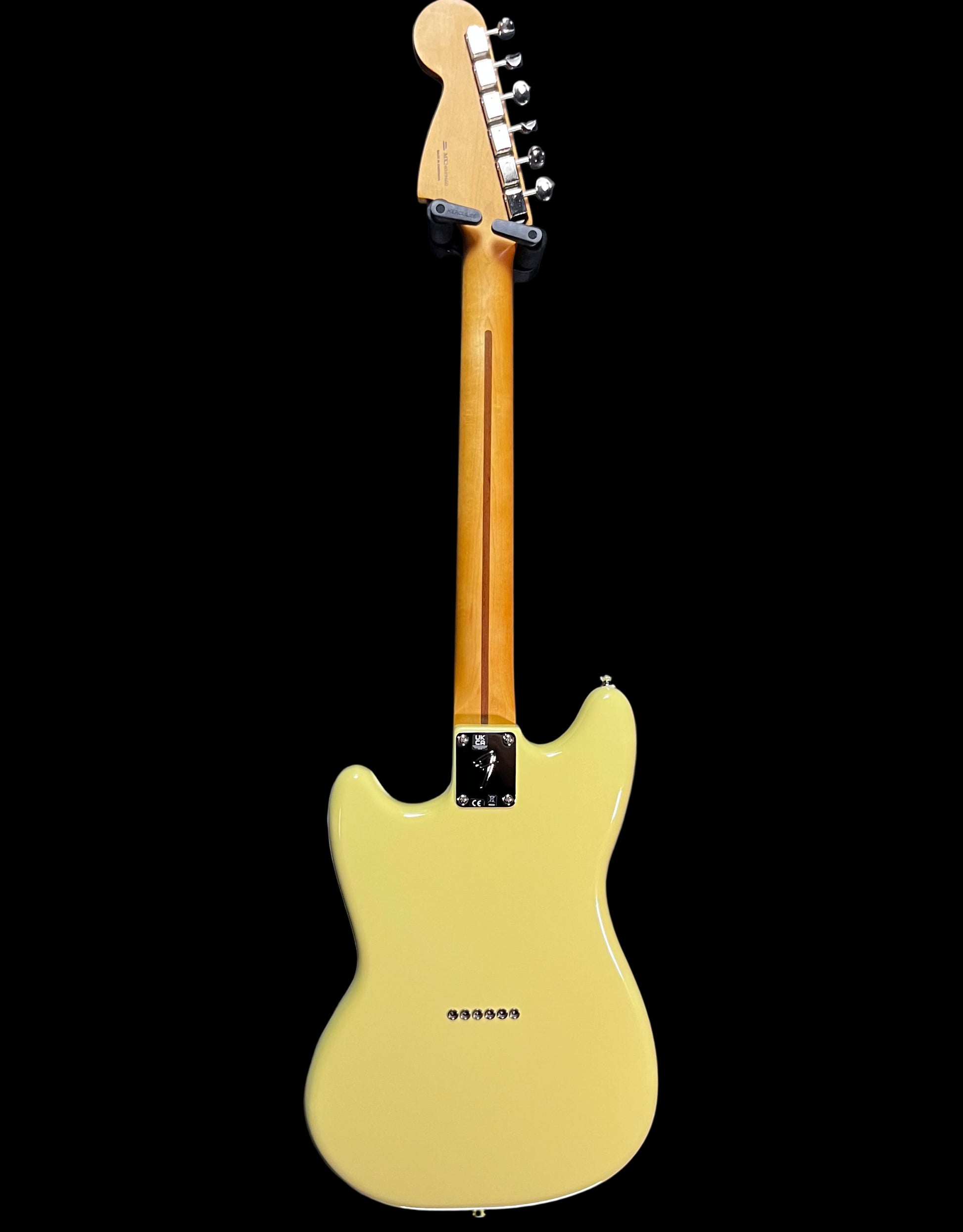 Full back of Used 2014 Fender Player II Mustang MP Hialeah Yellow TFW2667