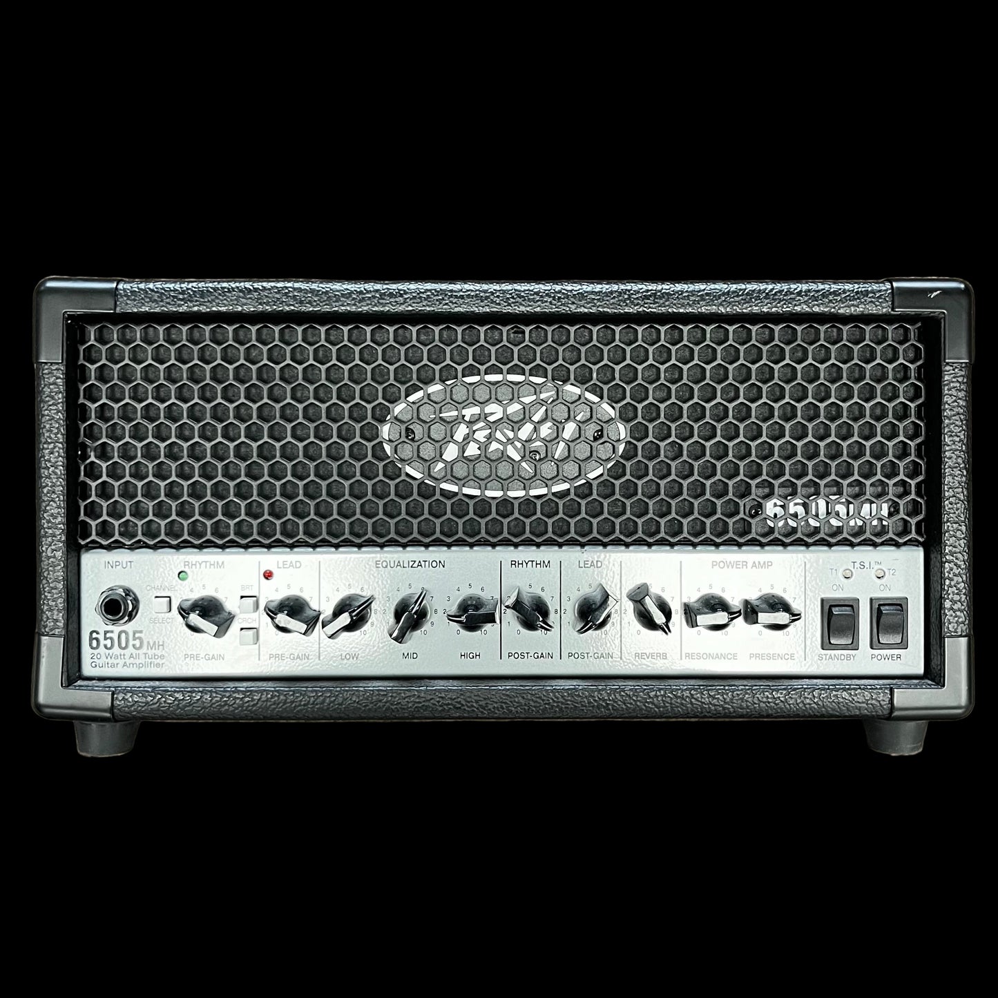 Front of Used Peavey 6505 MH Mini Head 20 Watt 2 Channel Amp TFW2668