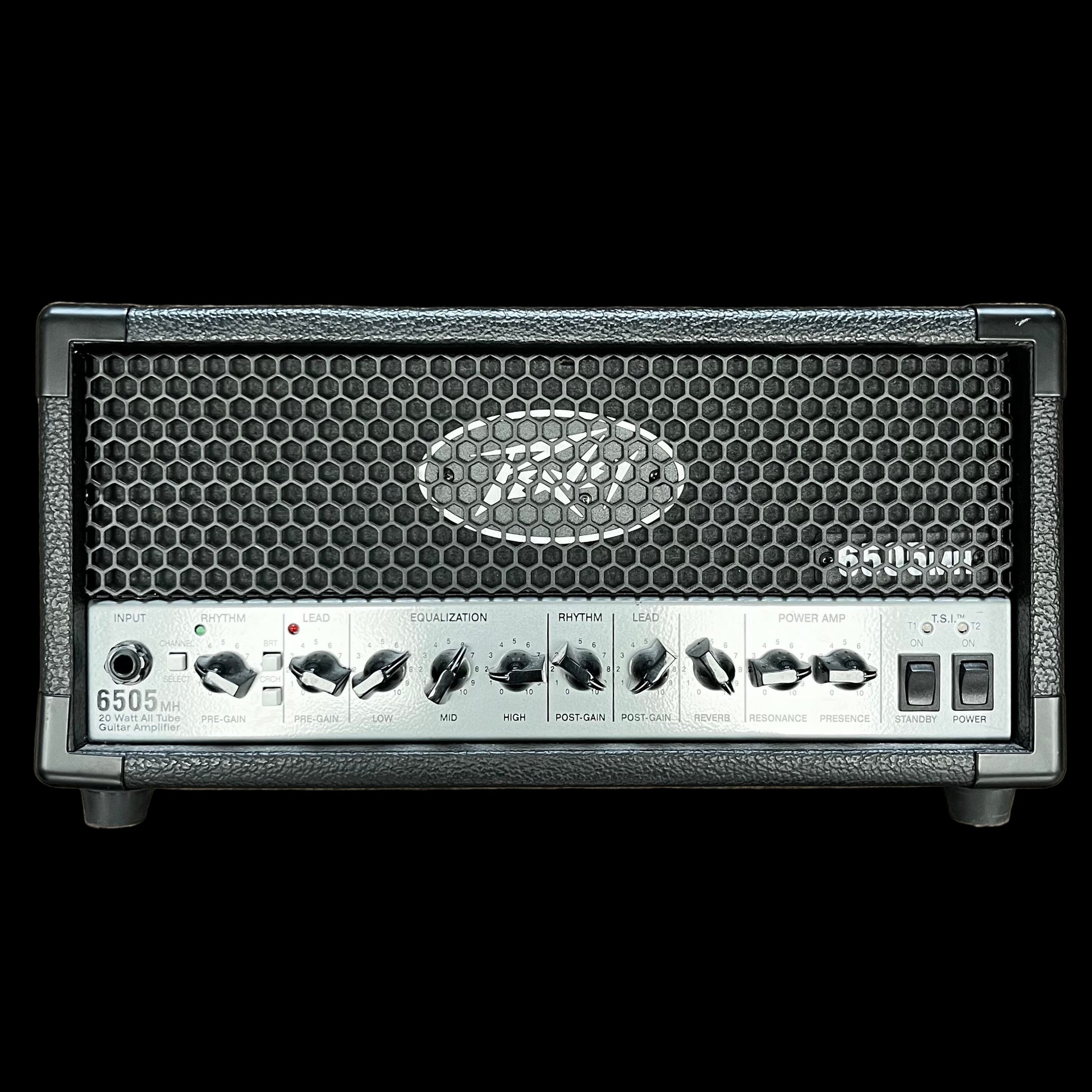 Front of Used Peavey 6505 MH Mini Head 20 Watt 2 Channel Amp TFW2668