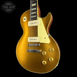 Front angle of Used 2024 Gibson Custom Shop 1956 Les Paul P90 Goldtop.