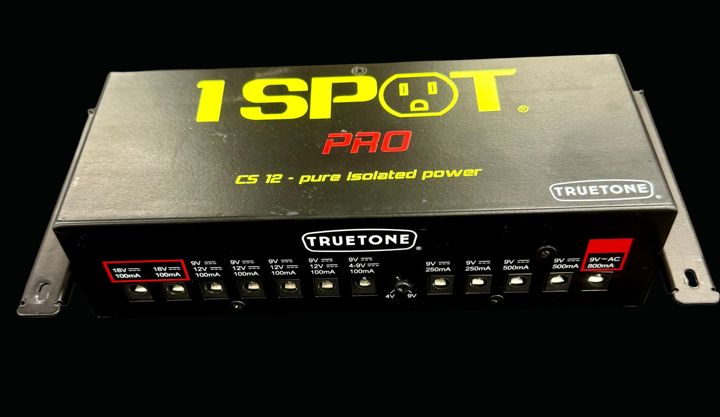 Electrical power supply unit with '1 Spot Pro' branding on a gray background