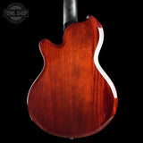 Back of Used Supro Huntington I Piezo Short Scale Bass.
