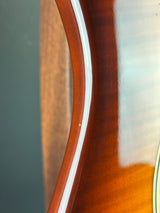 Ding on side of Used 2003 Fender FSR FMT Tex-Mex Tele Sunburst.