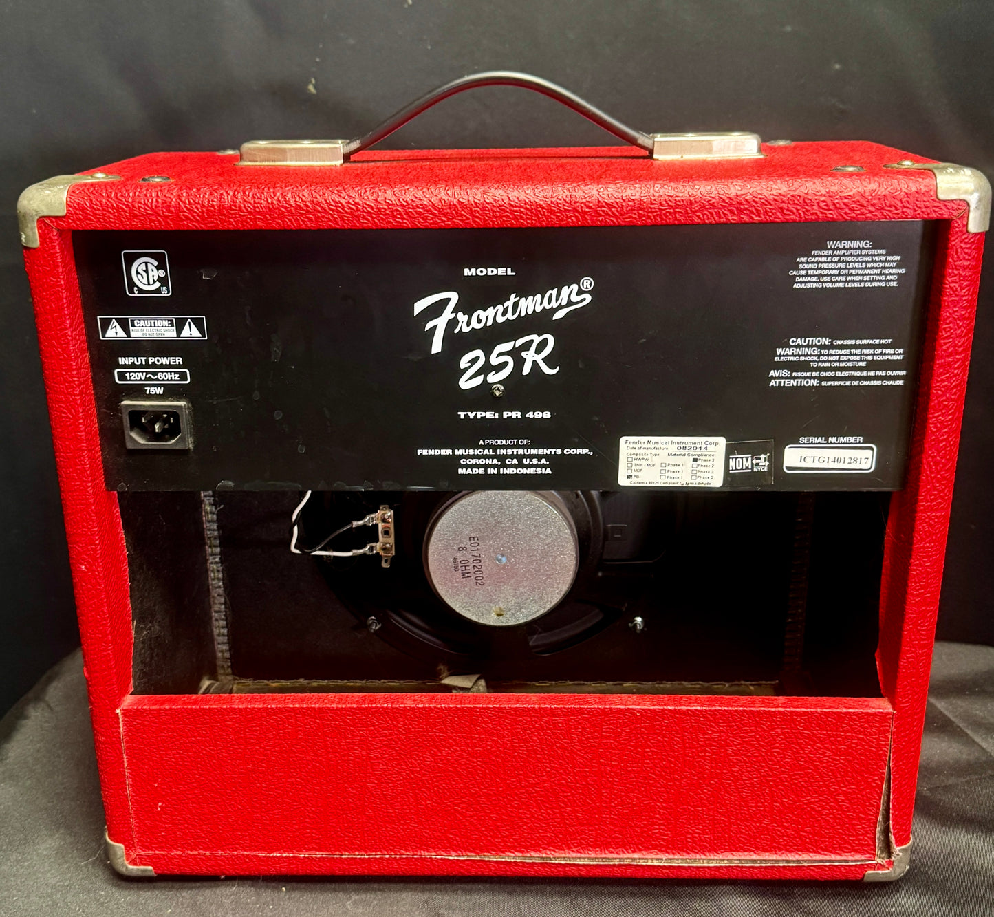 Used 2014 Fender Frontman 25R Texas Red TFW2687