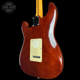 Back angle of Used 2003 Fender FSR FMT Tex-Mex Tele Sunburst.