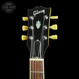 Headstock of Used 2023 Gibson SG Standard TV Yellow.