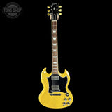 Full front of Used 2023 Gibson SG Standard TV Yellow.