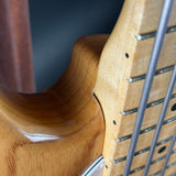 Discoloration at neck joint of Used 2013 Fender American Deluxe Dimension Bass V.