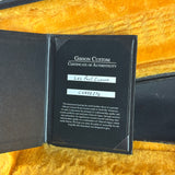 Certificate of authenticity for Used Gibson Les Paul Custom Ebony.