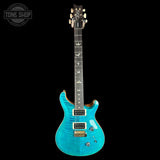 Full front of Used PRS Custom 24 10-Top Carroll Blue.