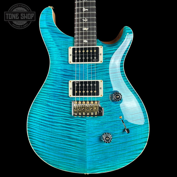 Front of Used PRS Custom 24 10-Top Carroll Blue.