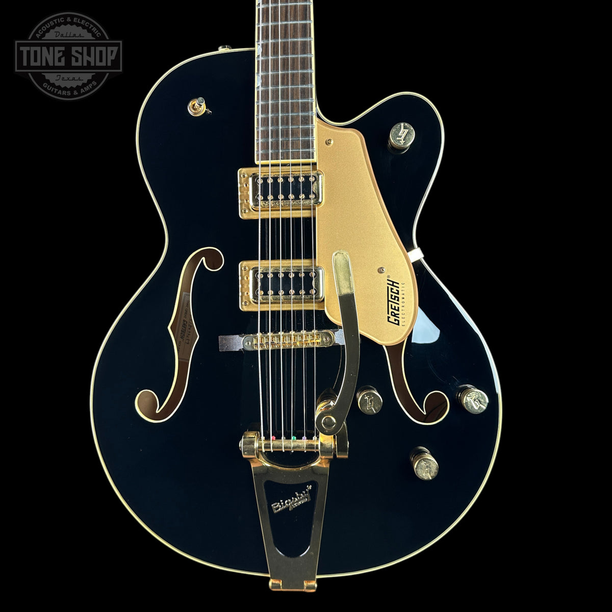 Front of Used 2018 Gretsch G5420TG Electromatic Black.