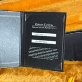 Certificate of authenticity for Used Gibson Custom Shop Les Paul Custom Ebony.
