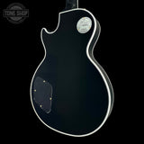 Back angle of Used Gibson Custom Shop Les Paul Custom Ebony.