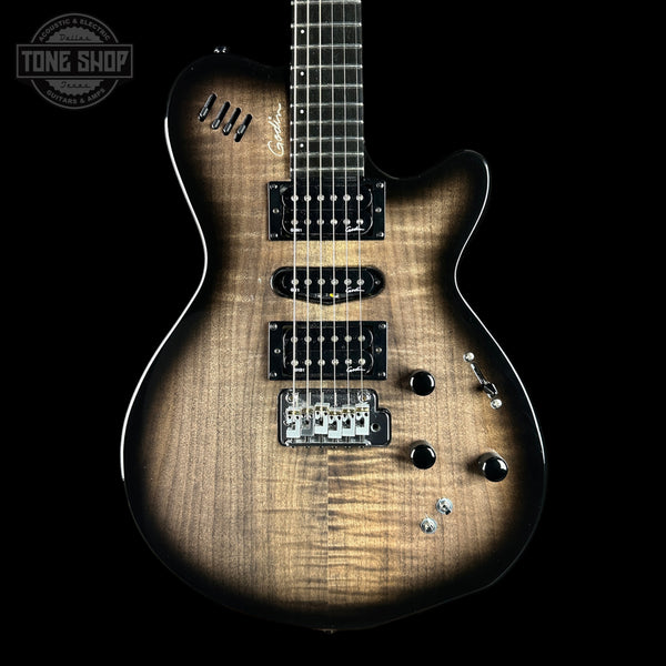 Front of Used Godin XTSA Trans Black.