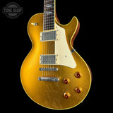 Front angle of Used Collings CL City Limits Aged Goldtop.