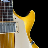 Front detail of Used Collings CL City Limits Aged Goldtop.
