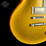 Front detail of Used Collings CL City Limits Aged Goldtop.