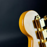 Ding on headstock of Used 2014 Squire Classic Vibe 60th Anniversary Strat.