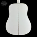 Back of Gibson Custom Dove Alpine White LR Baggs VTC.