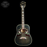 Full front of Gibson Custom Made 2 Measure Dove Double Guard Trans Ebony Light Aged.