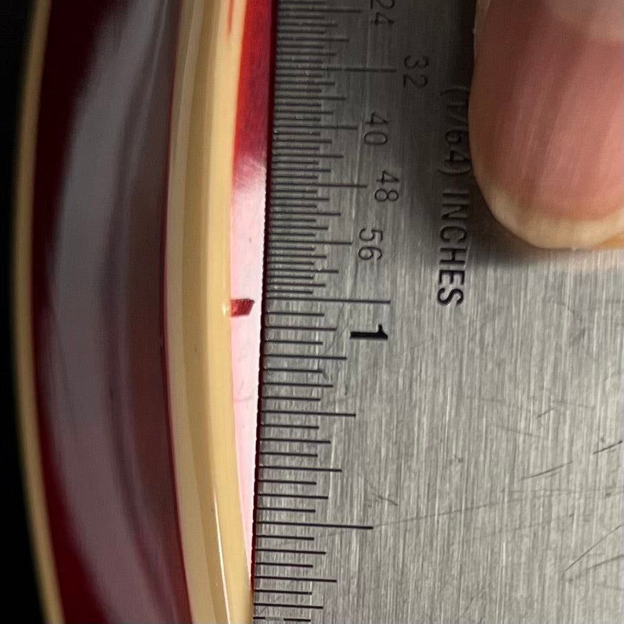 Ding on back of Used 2020 Gibson ES-339 Figured Sixties Cherry TFW2699