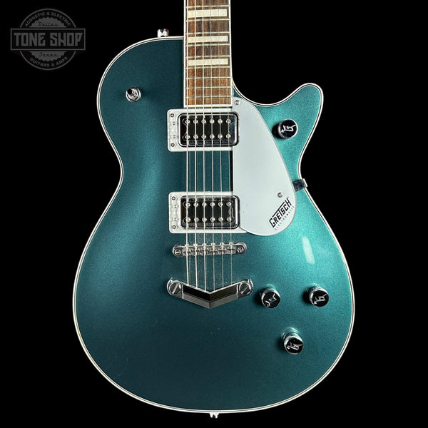 Front of Used 2020 Gretsch G5220 Jet V Jade Green.