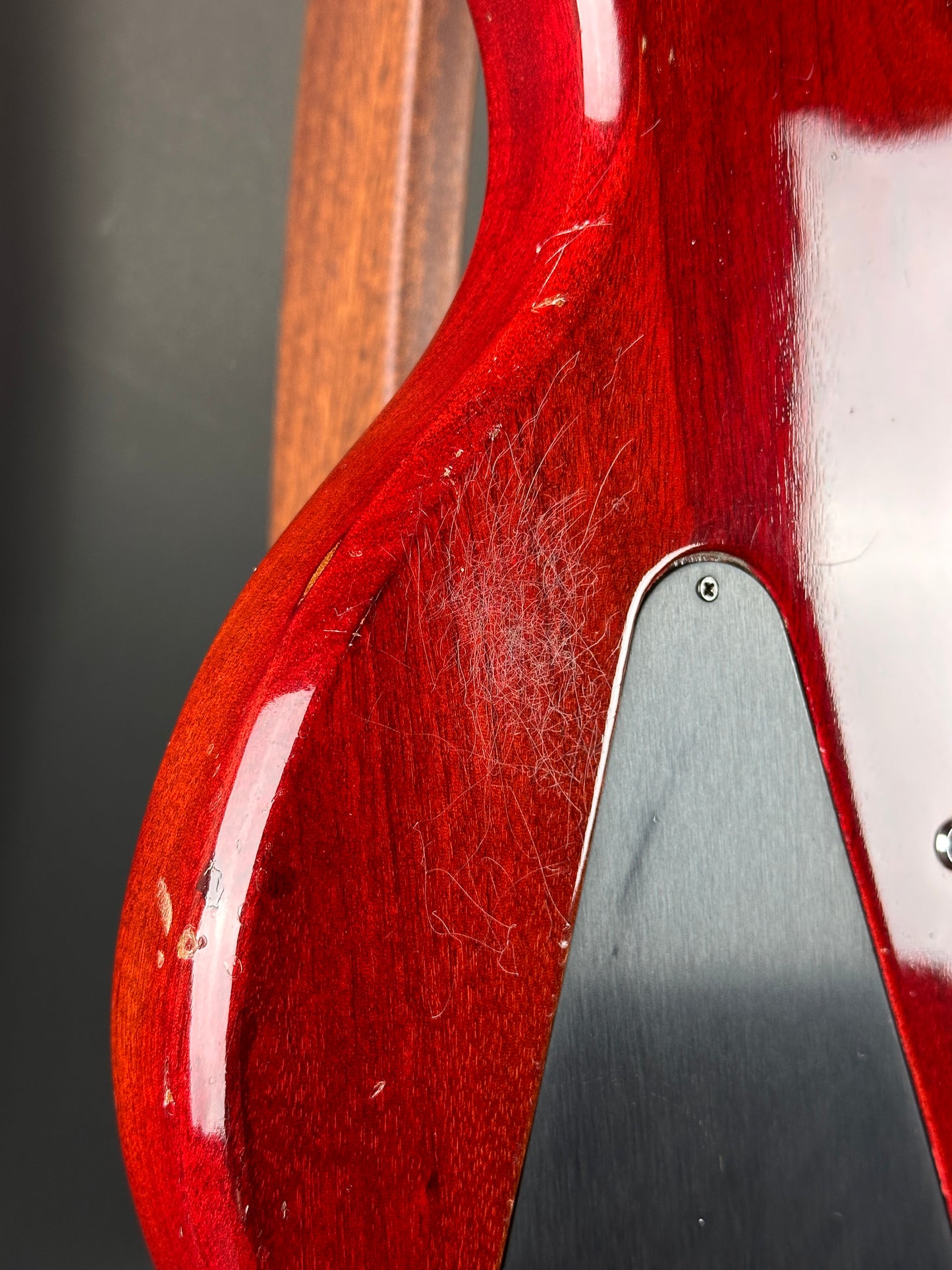 Wear on back of Used 1981 Hamer Prototype.