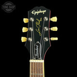 Headstock of Used 2020 Epiphone Les Paul Standard '50s Cherry Sunburst.