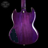 Back of Used 2023 Epiphone SG Modern Figured Purple Burst.
