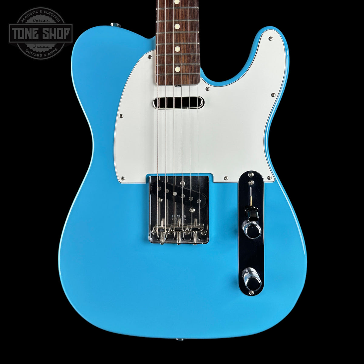 Front of Used 2023 Fender MIJ Limited International Color Telecaster Maui Blue.