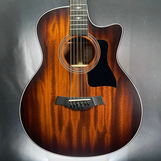 Front of Used 2023 Taylor 326ce Baritone 8 String Special Edition Edgeburst w/Case TFW2714