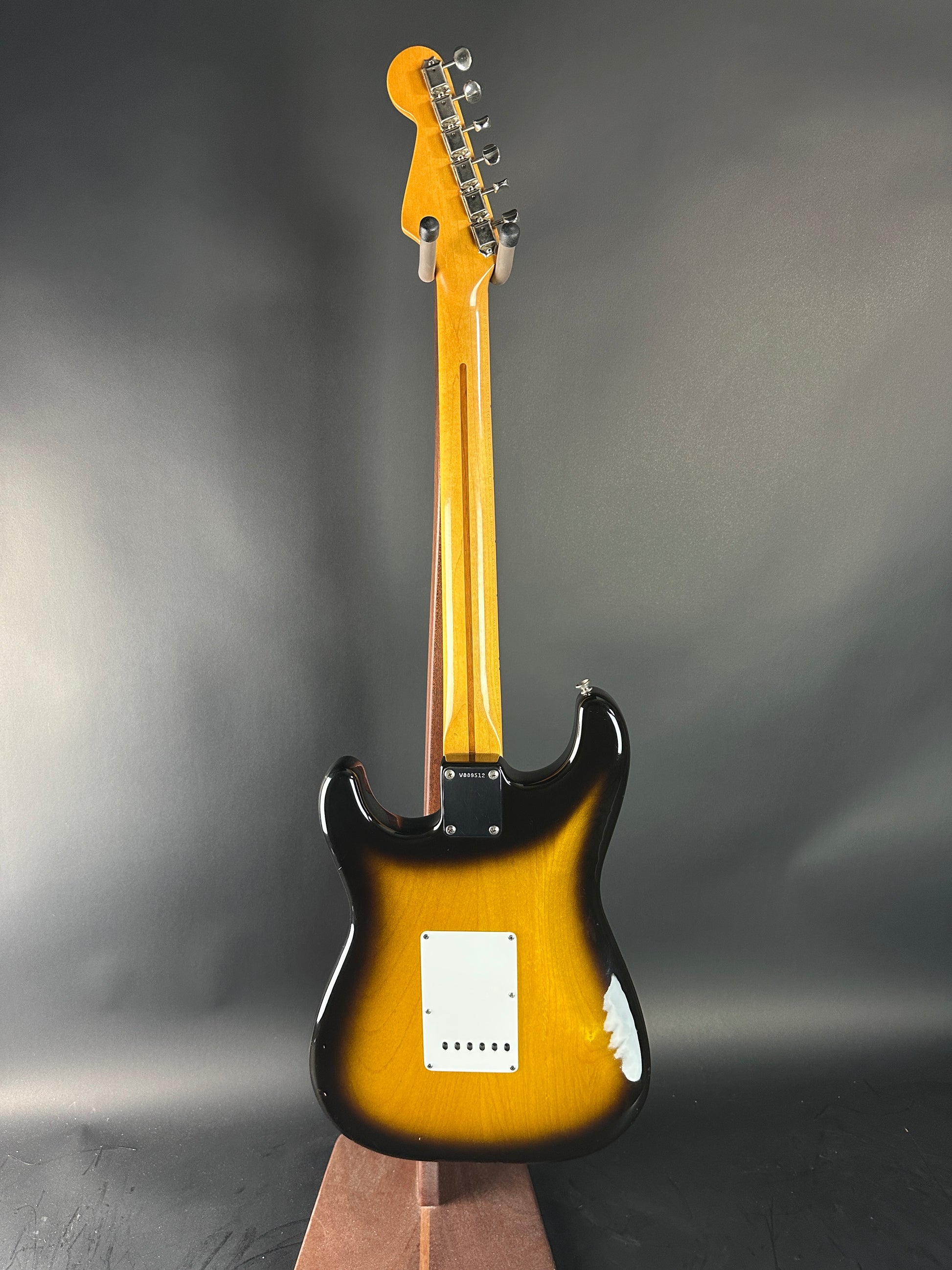 Full back of Used 1984 Fender Fullerton 1957 Stratocaster Reissue 2-Color Sunburst.