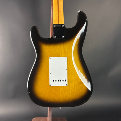 Back of Used 1984 Fender Fullerton 1957 Stratocaster Reissue 2-Color Sunburst.