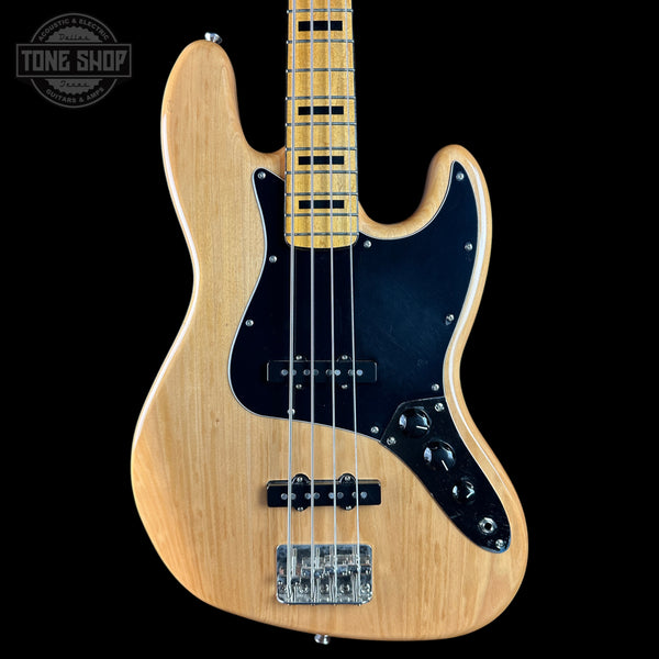 Front of Used 2022 Squier Classic Vibe 70s Jazz Bass Natural.