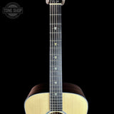 Fretboard of Used 2025 Taylor Custom Tone Shop Exclusive Dread Adirondack/East Indian RW.