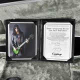 Certificate of authenticity for Used Epiphone Les Paul Slash Anaconda.