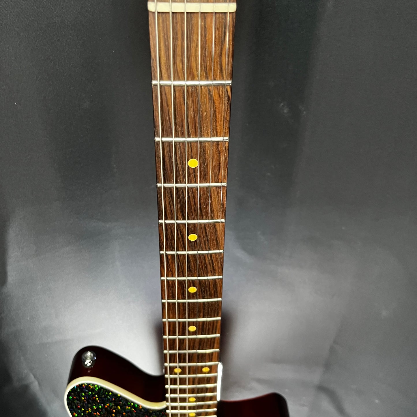 Fret board of Used Reverend Jetstream 390 Rainbow Sparkle TFW2698