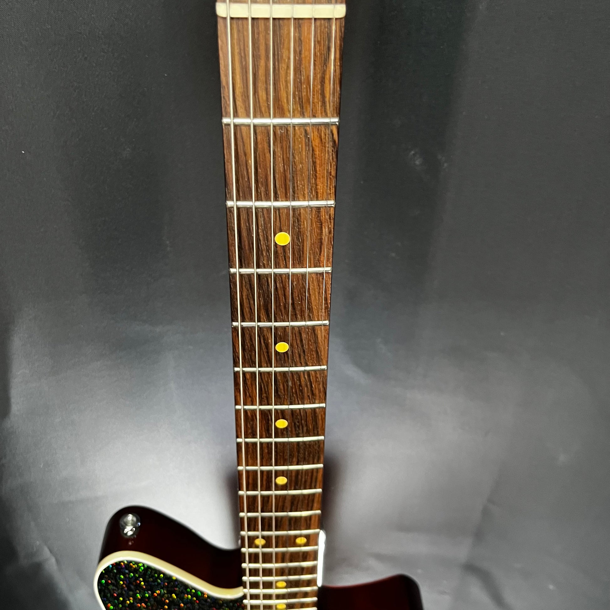 Fret board of Used Reverend Jetstream 390 Rainbow Sparkle TFW2698