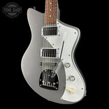 Front angle of Used SENN by Eastwood Baritone Silver.